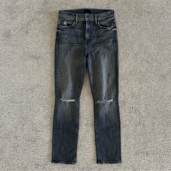 MOTHER‎ The Mid Rise Dazzler in Open Later Gray Busted Knee Size 26 - Picture 1 of 9